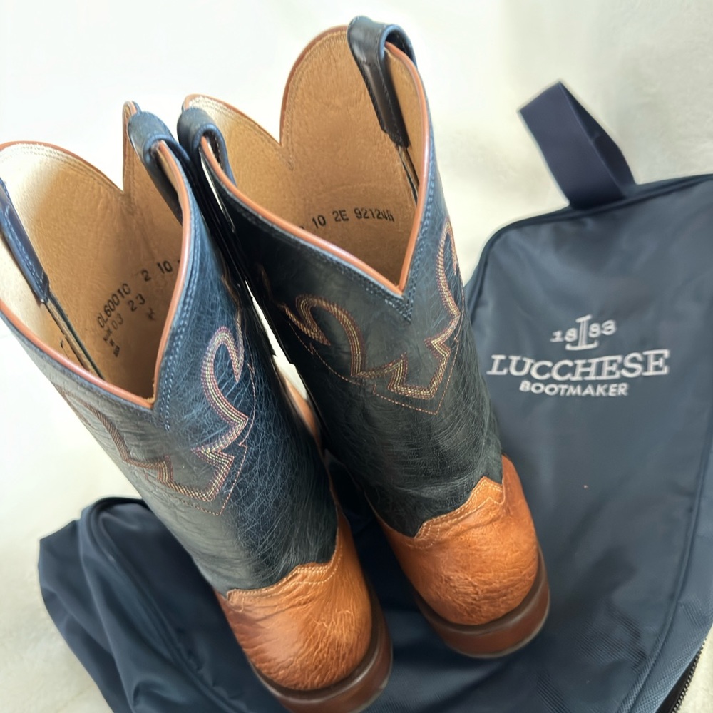 Lucchese Sunset Exotic (Men Size 10 EE/Wide) — Boots only.